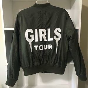 GIRLS TOUR BOMBER OLIVE GREEN SORELLA BOUTIQUE L